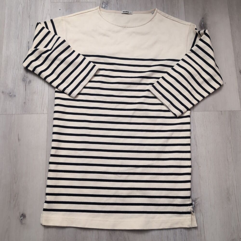 Buck Mason $188 Mariner Jer Breton Dress Women's Small Multi Color Stripe Sample